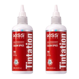 Kiss Tintation SemiPermanent Hair Colour with Aloe Vera 2x 148ml Cajun Spice T860