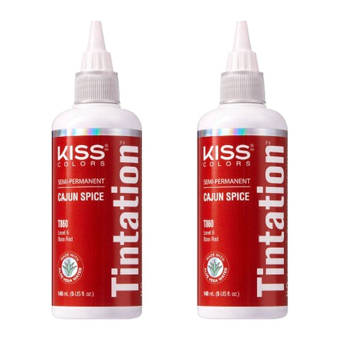 Kiss Tintation SemiPermanent Hair Colour with Aloe Vera 2x 148ml Cajun Spice T860