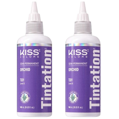 Kiss Tintation SemiPermanent Hair Colour with Aloe Vera 2x 148ml Orchid T331