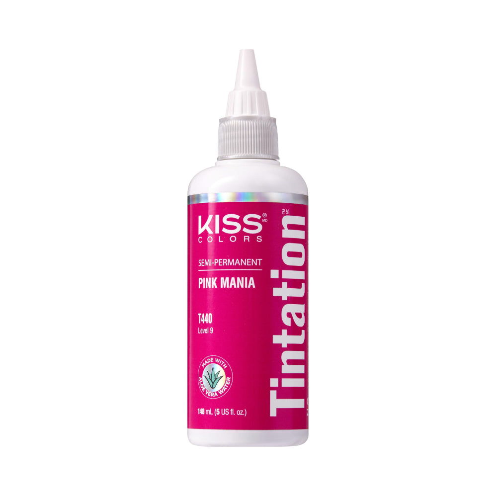 Kiss Tintation Semi-Permanent Hair Colour with Aloe Vera 148ml Pink Mania T440