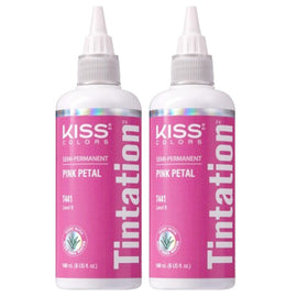 Kiss Tintation SemiPermanent Hair Colour with Aloe Vera 2x 148ml Pink Petal T441