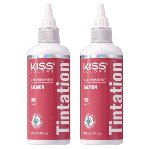 Kiss Tintation SemiPermanent Hair Colour with Aloe Vera 2x 148ml Salmon T460