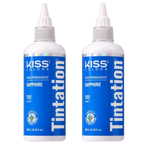 Kiss Tintation SemiPermanent Hair Colour with Aloe Vera 2x 148ml Sapphire T222