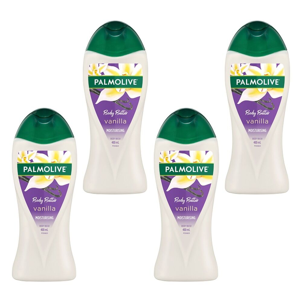 Palmolive Body Butter Vanilla Body Wash 400mL Pack of 4