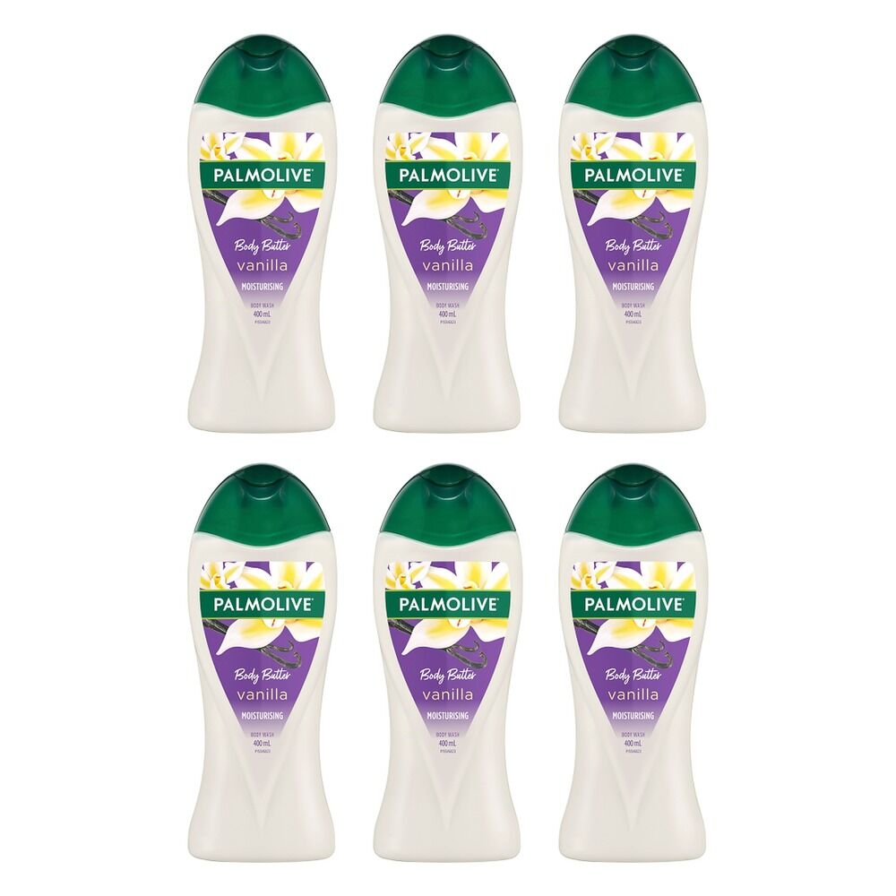 Palmolive Body Butter Vanilla Body Wash 400mL Pack of 6