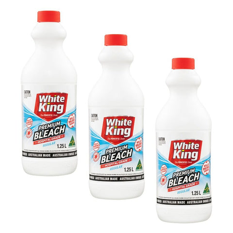 White King Premium Bleach Regular 1.25L x 6 Bundle of 3