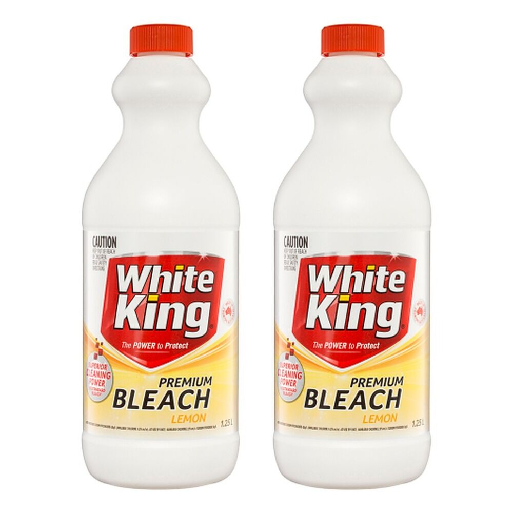White King Premium Bleach Lemon 1.25L x 6 Bundle of 2