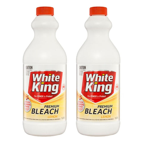 White King Premium Bleach Lemon 1.25L x 6 Bundle of 2