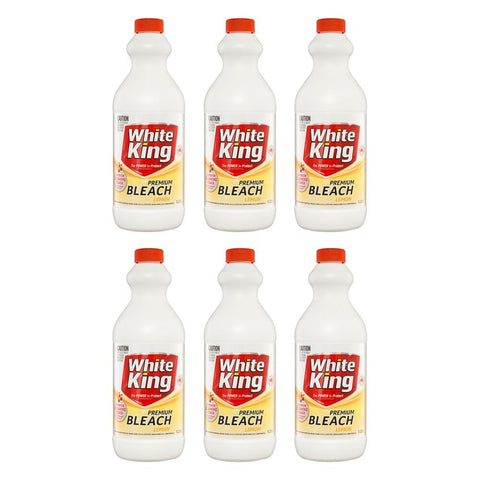 White King Premium Bleach Lemon 1.25L x 6 Bundle of 6