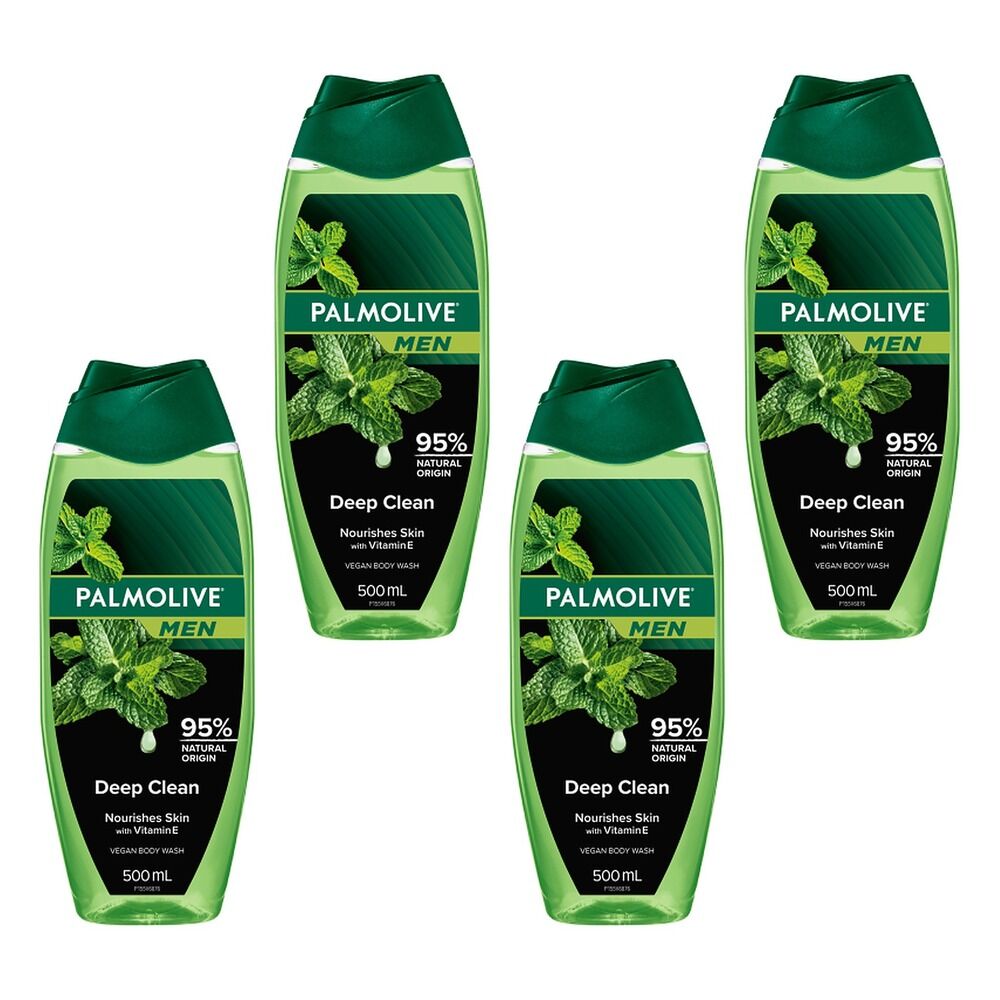 Palmolive Men Deep Clean Shower Gel 500mL Pack of 4