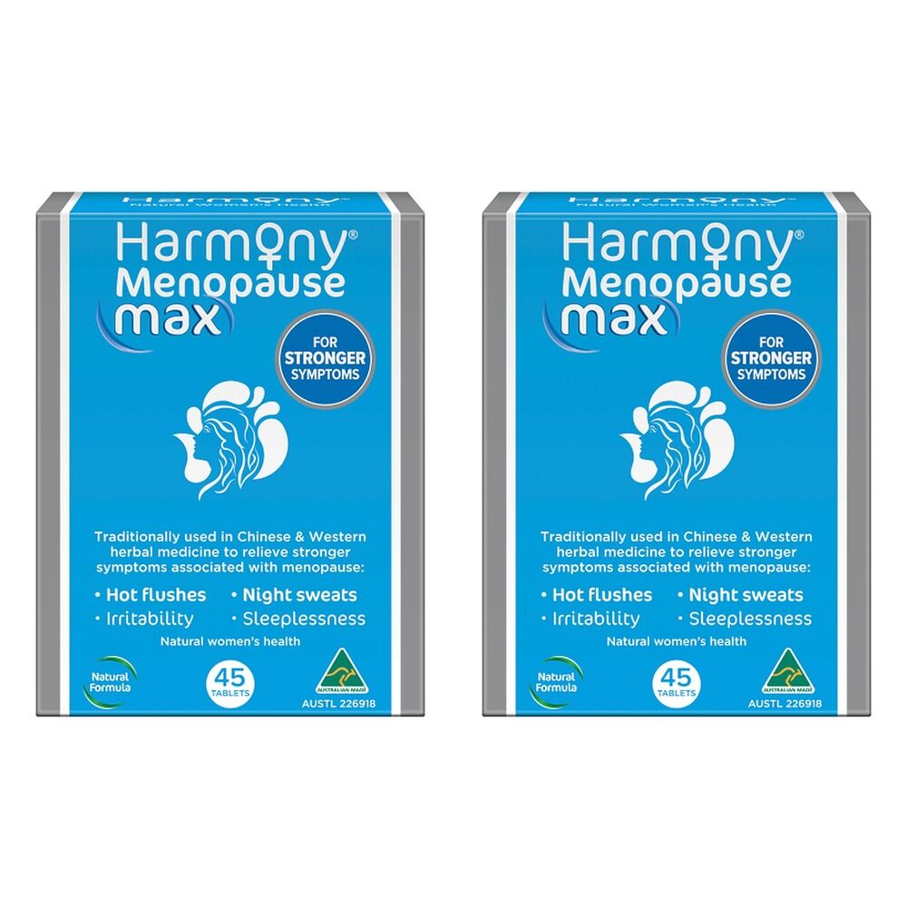 Harmony Menopause Max Herbal Formula 45 Tablets Pack of 2