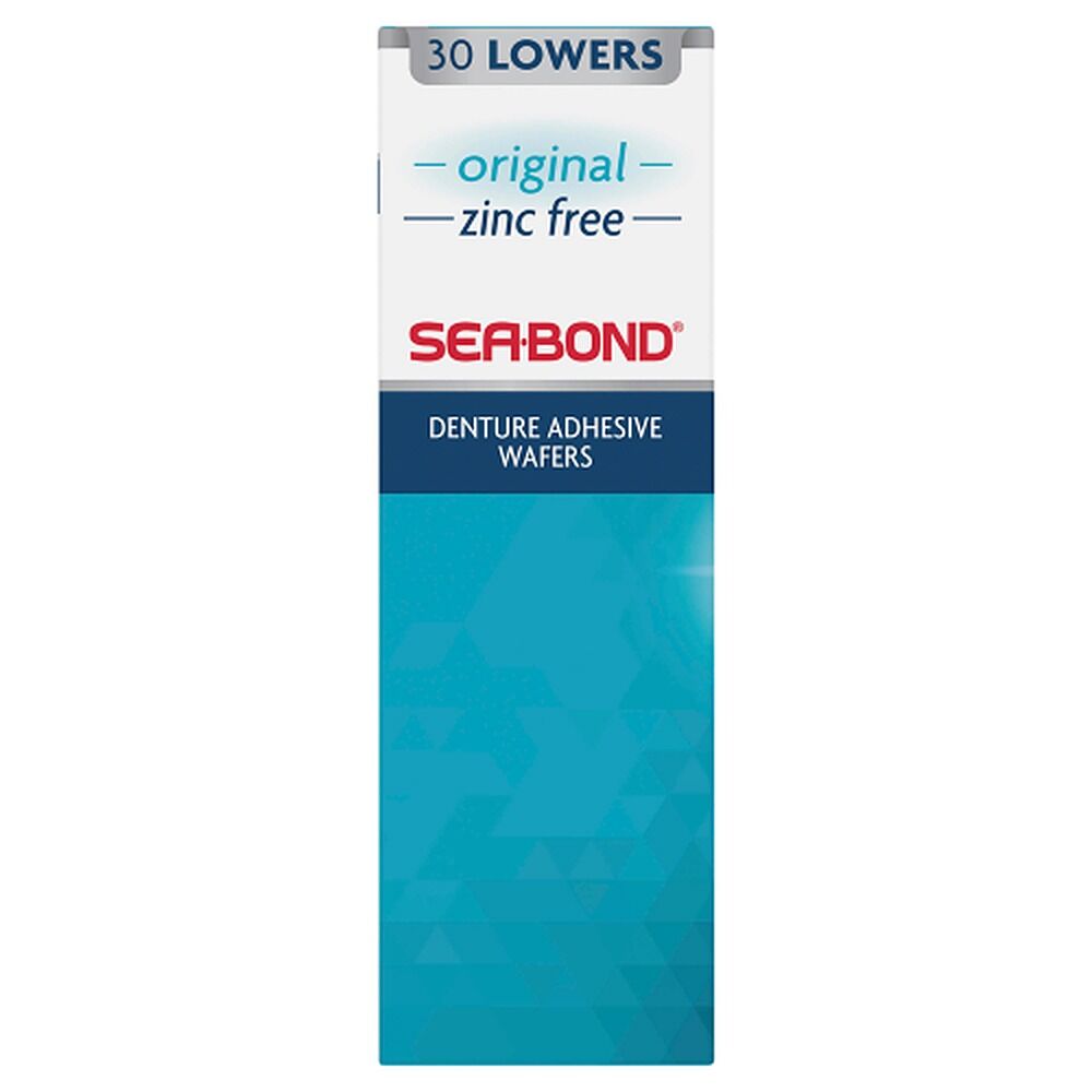 Sea Bond Original Lowers Denture Adhesive Wafers 30 Pack
