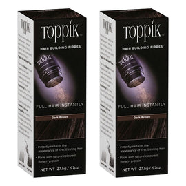 Toppik Hair Building Fibres Dark Brown 27.5g Pack of 2