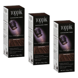 Toppik Hair Building Fibres Medium Brown 27.5g Pack of 3