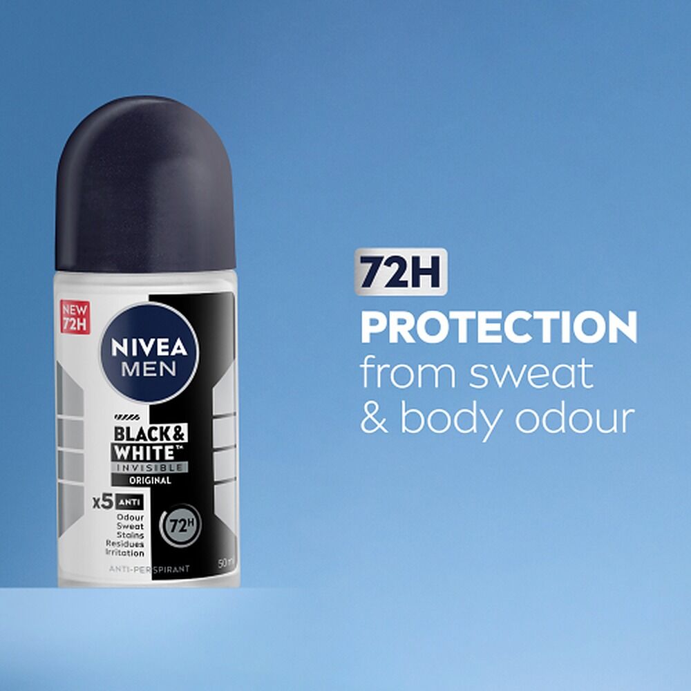 NIVEA MEN Black & White Invisible Original 72H Anti-Perspirant 50mL