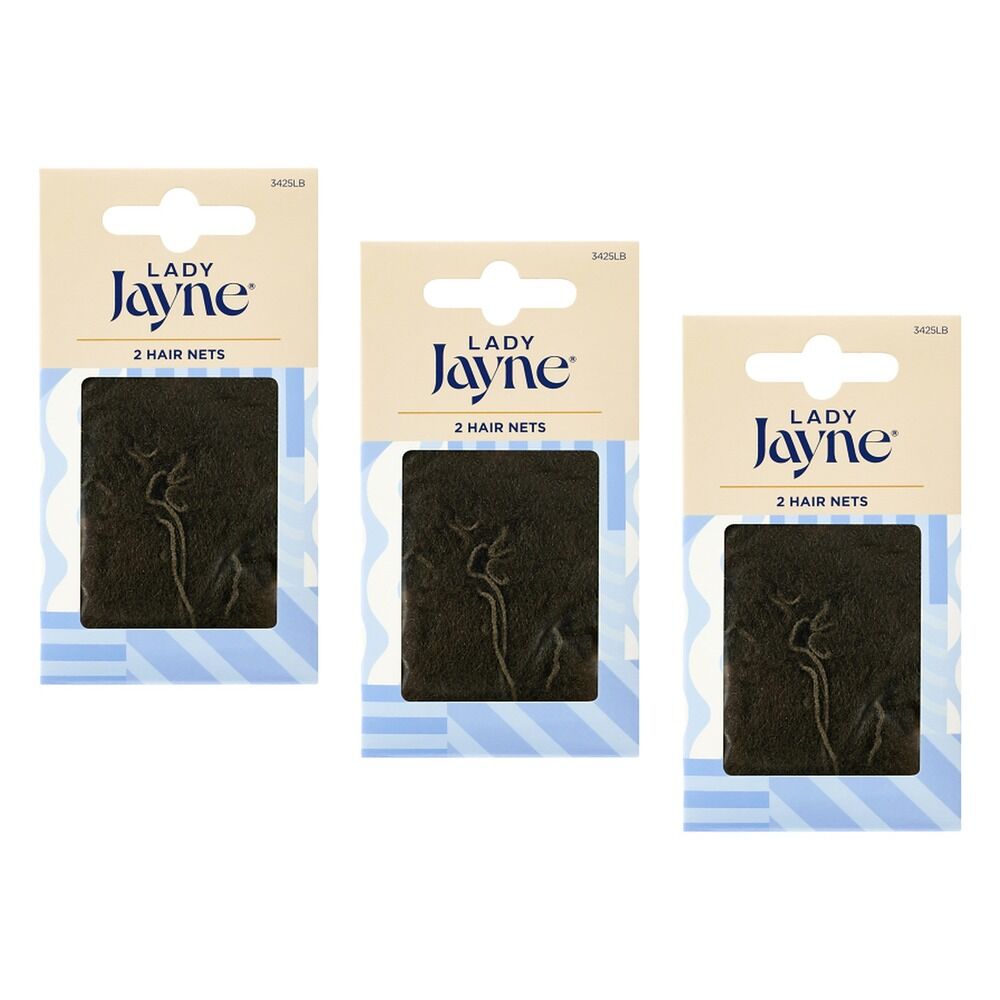 Lady Jayne Light Brown Hair Nets 2 Pack Bundle of 3
