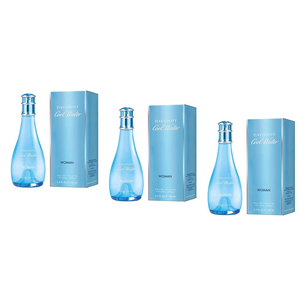 Davidoff Cool Water Woman EDT 100mL Pack of 3