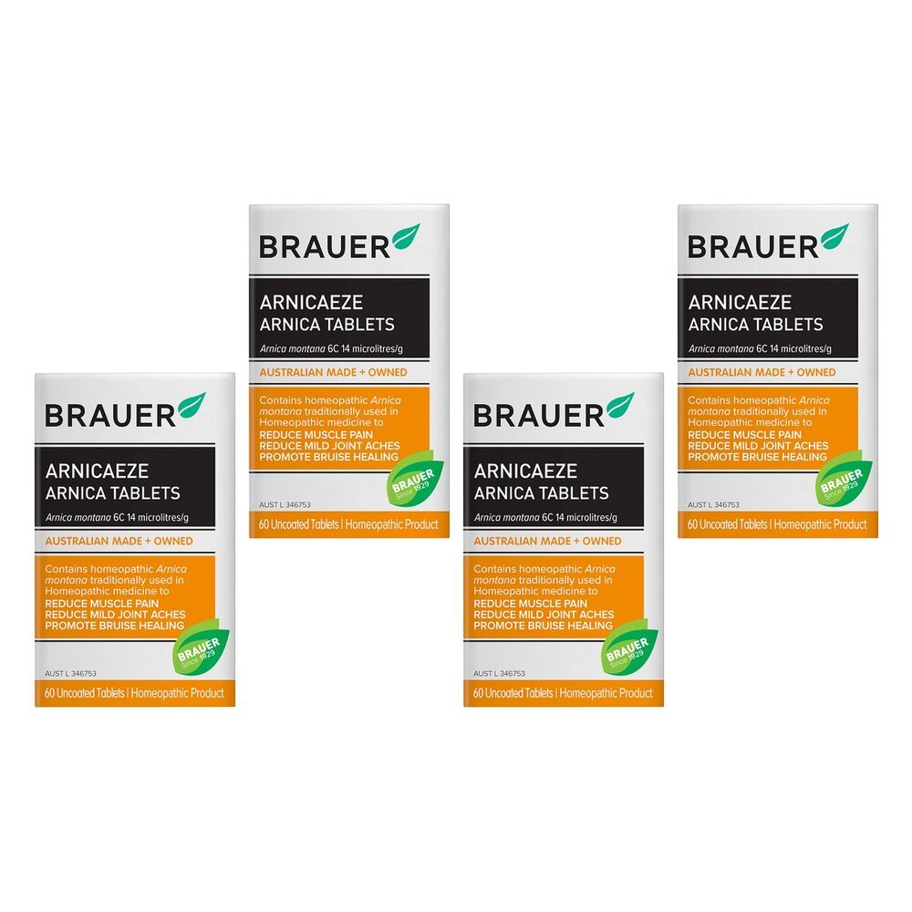 Brauer Arnicaeze Arnica Tablets 60 Tablets Pack of 4
