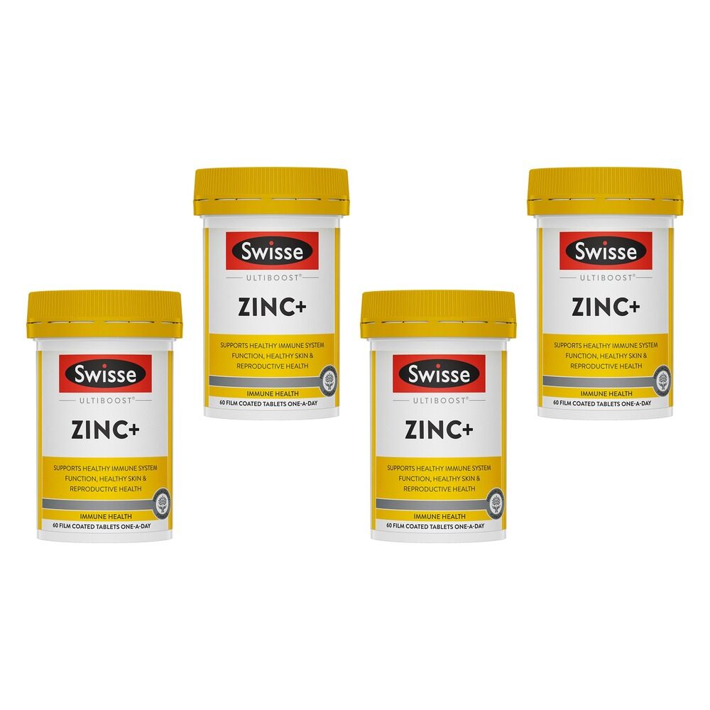 Swisse Ultiboost Zinc+ 60 Tablets Pack of 4