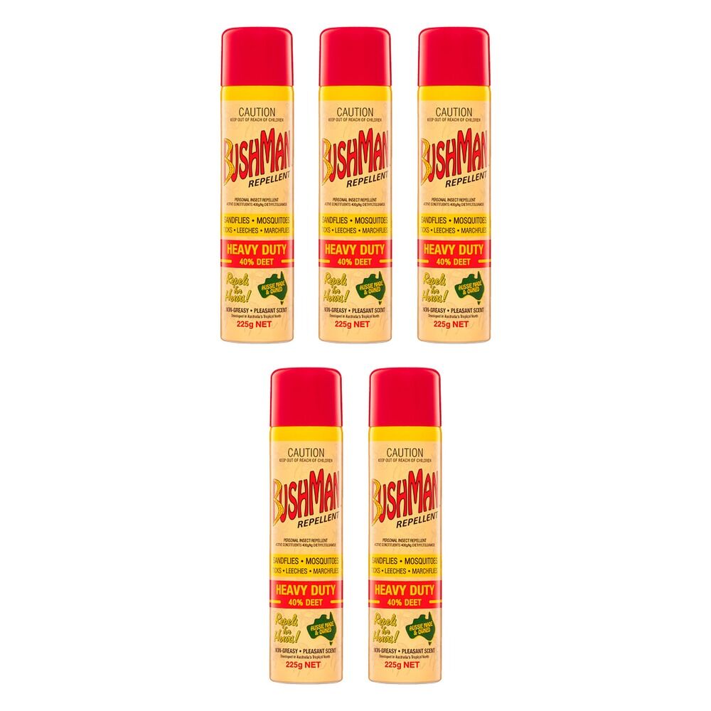 Bushman Personal Insect Repellent Heavy Duty 40% DEET 225 g Pack of 5
