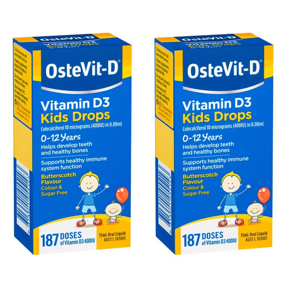 Ostevit D D3 Kids Drops 15mL Pack of 2
