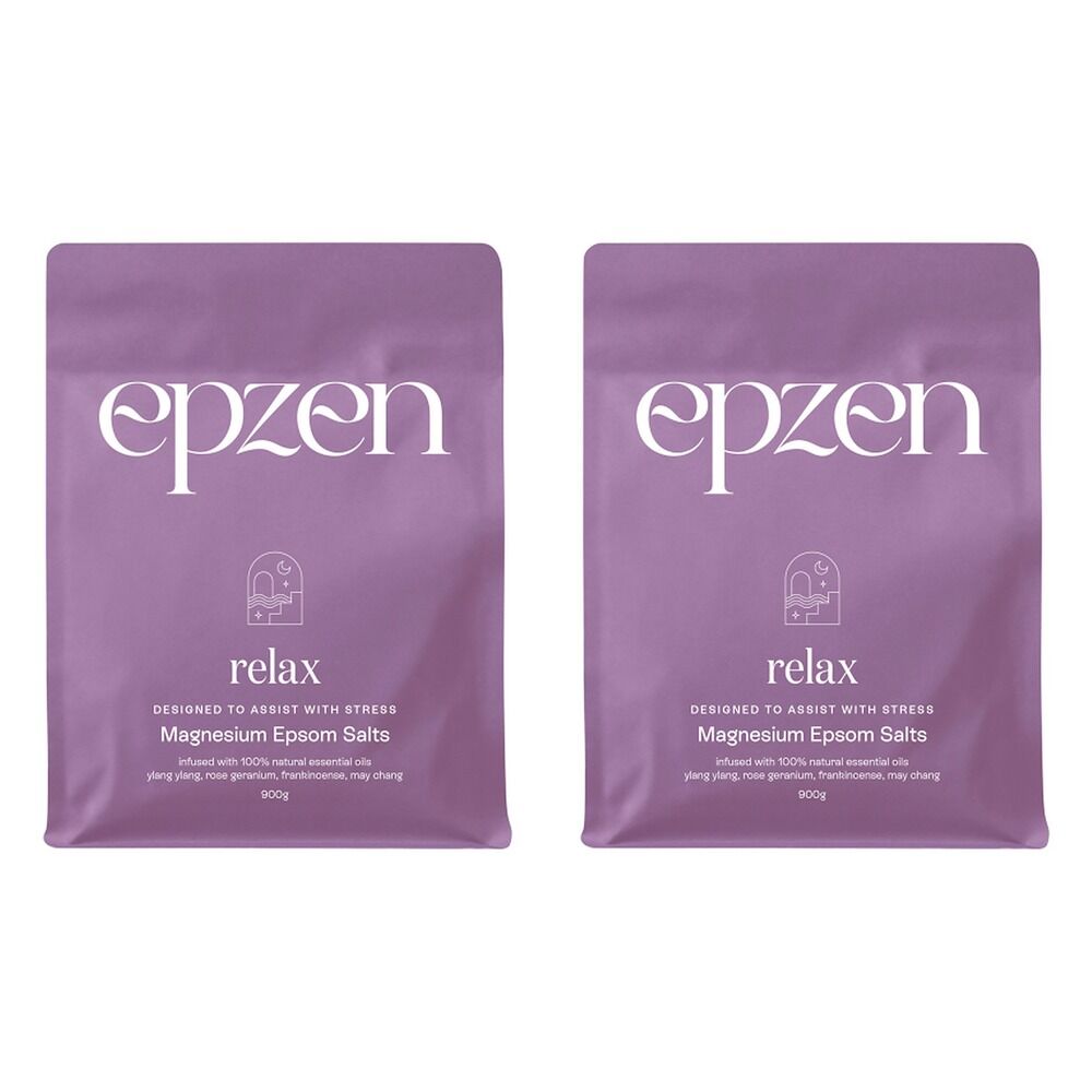 EpZen Magnesium Bath Crystals Relax 900g Pack of 2