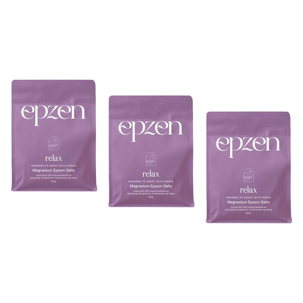 EpZen Magnesium Bath Crystals Relax 900g Pack of 3