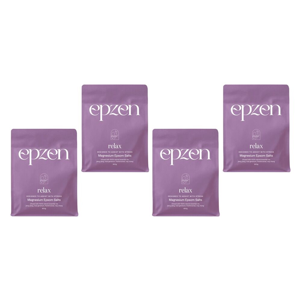 EpZen Magnesium Bath Crystals Relax 900g Pack of 4