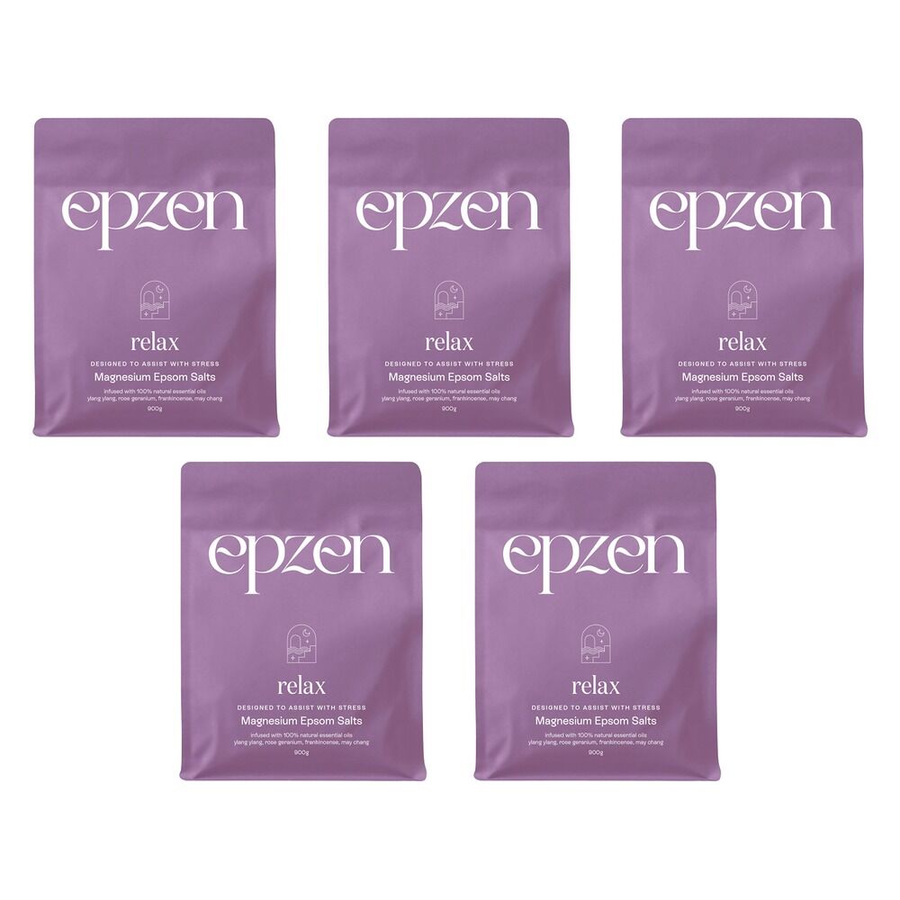 EpZen Magnesium Bath Crystals Relax 900g Pack of 5
