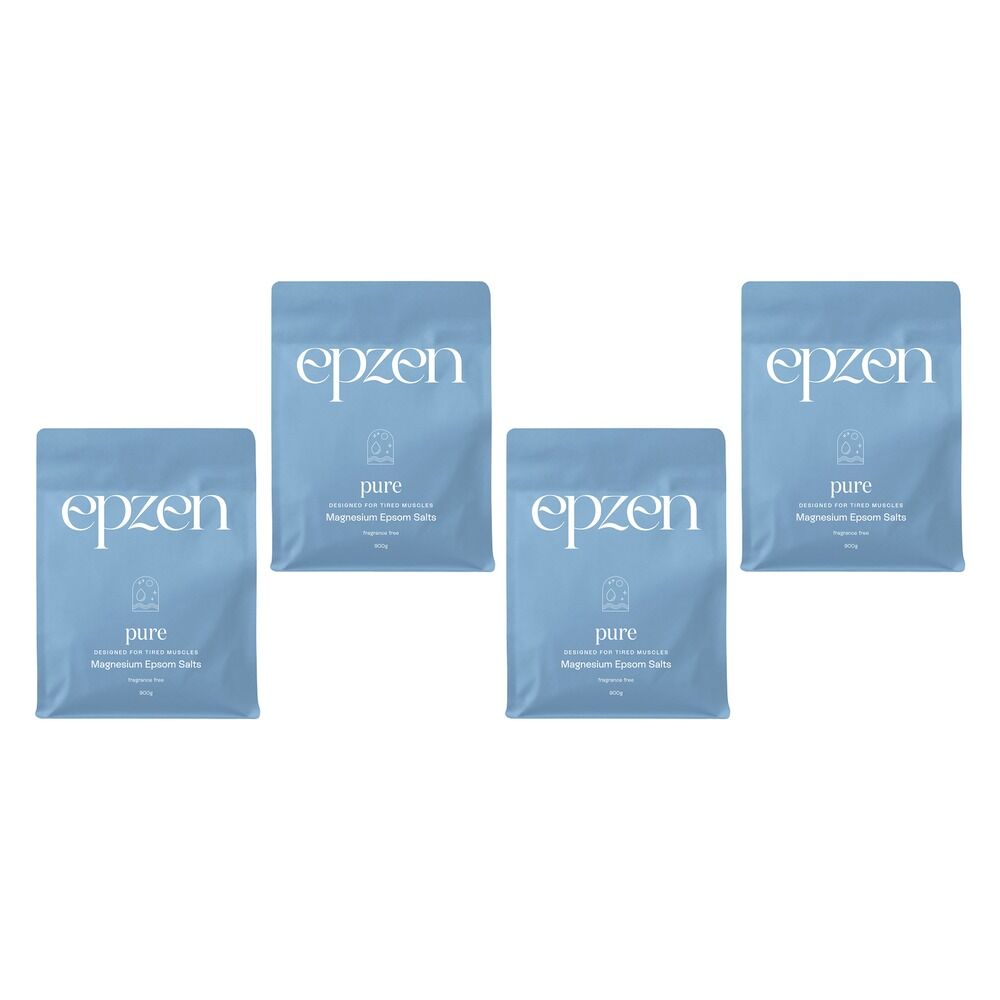 EpZen Magnesium Bath Salts Pure 900g Pack of 4