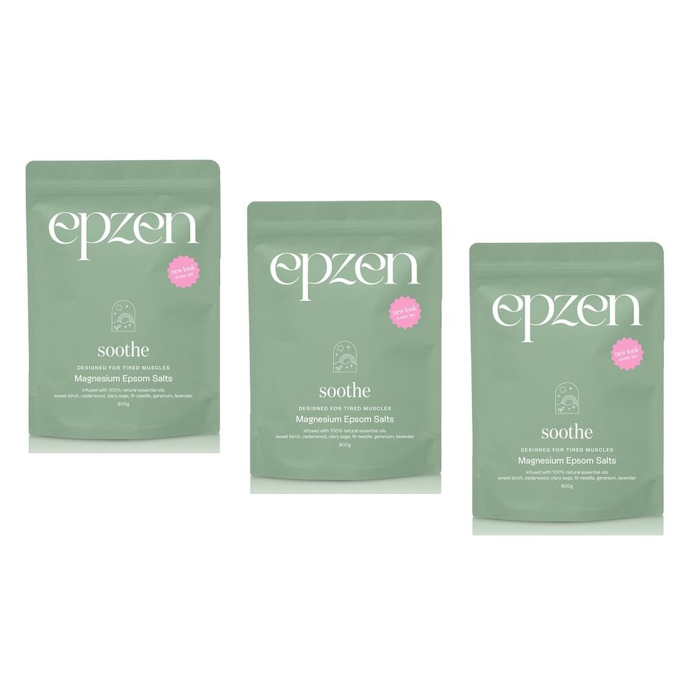 EpZen Magnesium Bath Crystals Soothe 900g Pack of 3