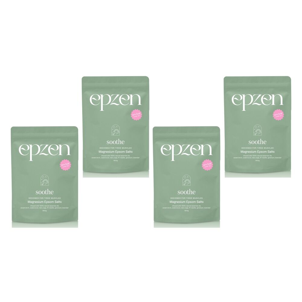 EpZen Magnesium Bath Crystals Soothe 900g Pack of 4