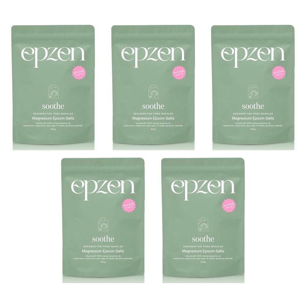 EpZen Magnesium Bath Crystals Soothe 900g Pack of 5