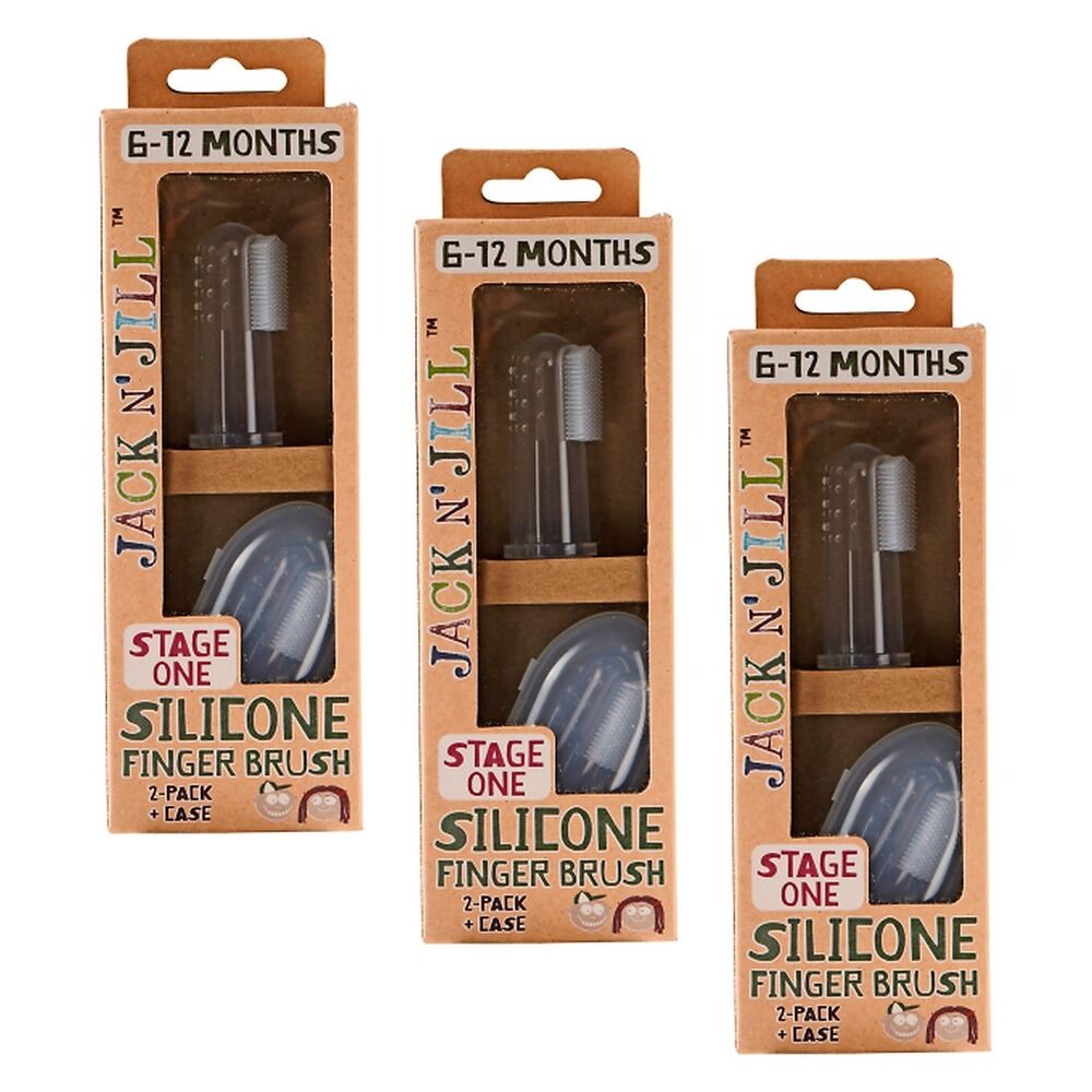 Jack N' Jill Silicone Finger Brush Pack of 3