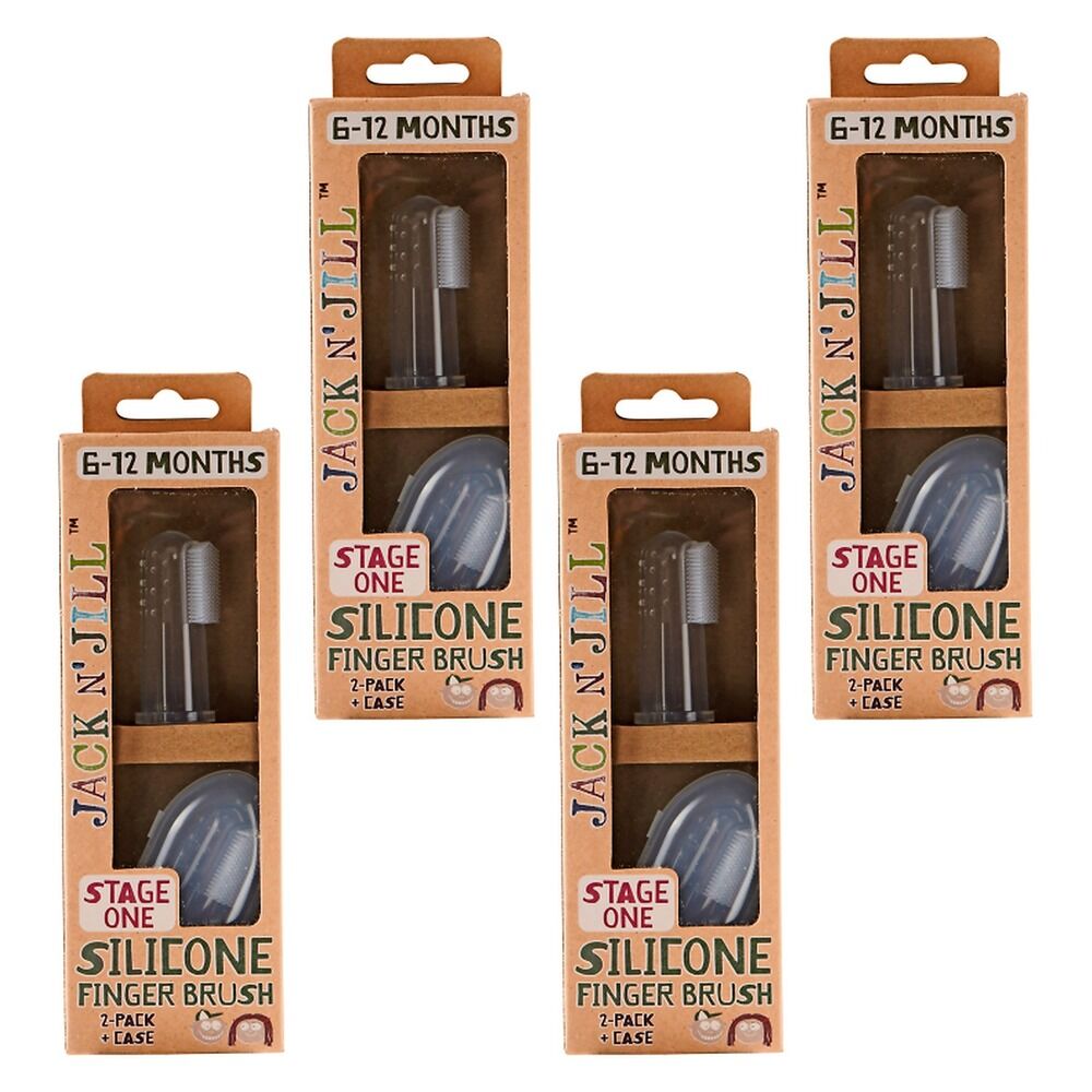 Jack N' Jill Silicone Finger Brush Pack of 4