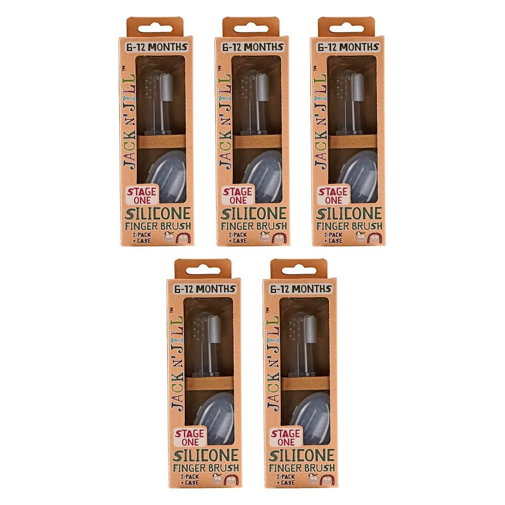 Jack N' Jill Silicone Finger Brush Pack of 5
