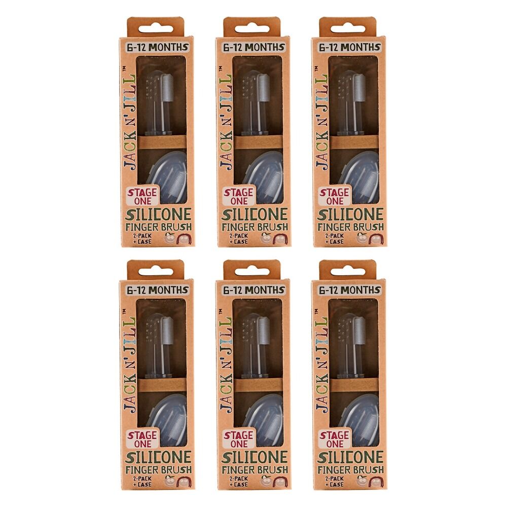 Jack N' Jill Silicone Finger Brush Pack of 6