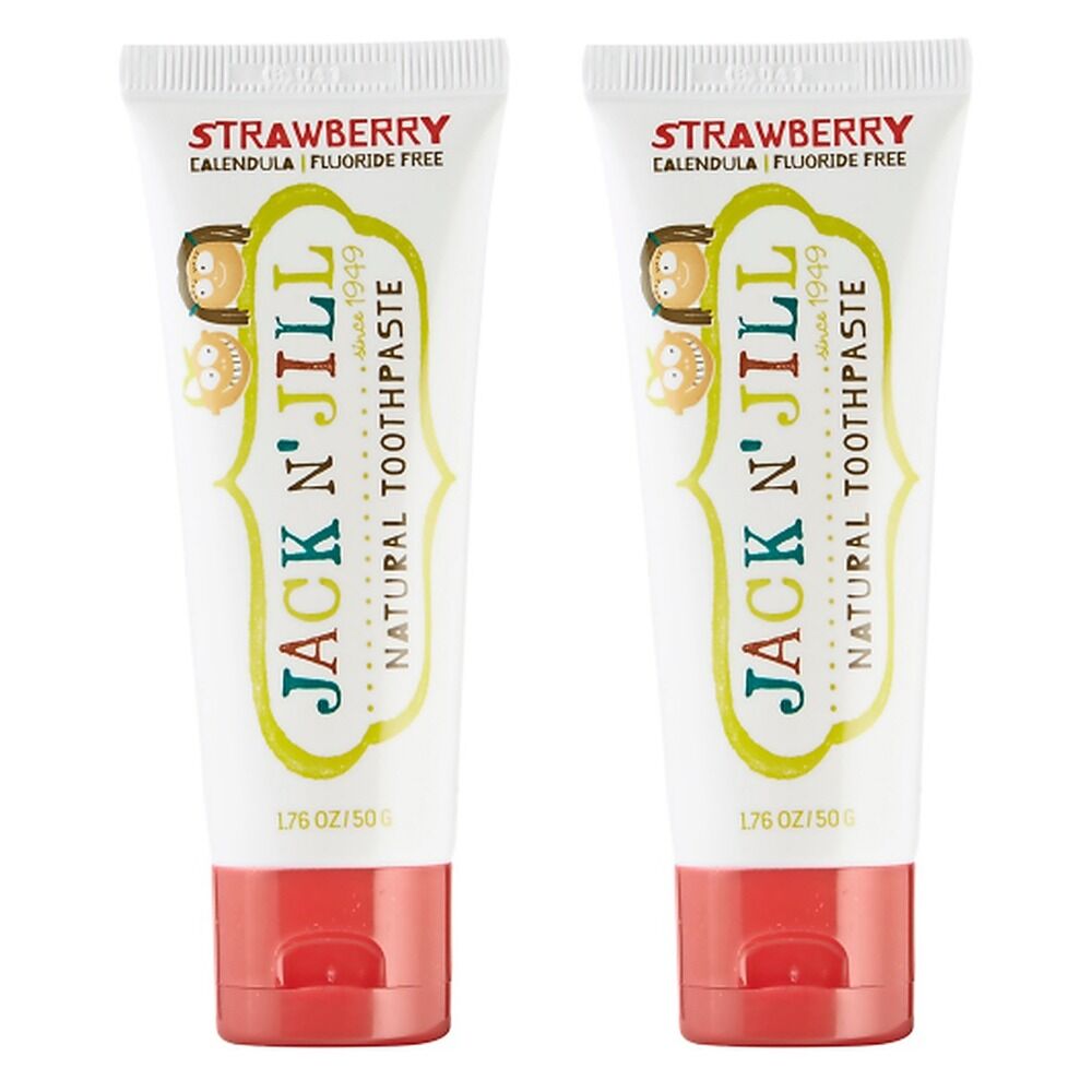 Jack N' Jill Natural Strawberry Fluoride Free Toothpaste 50g Pack of 2