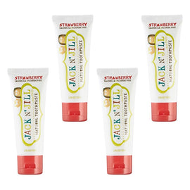 Jack N' Jill Natural Strawberry Fluoride Free Toothpaste 50g Pack of 4