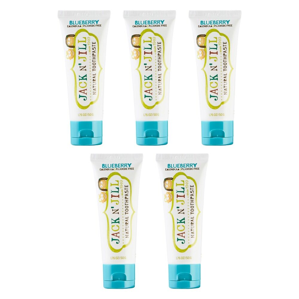 Jack N' Jill Natural Blueberry Fluoride Free Toothpaste 50g Pack of 5