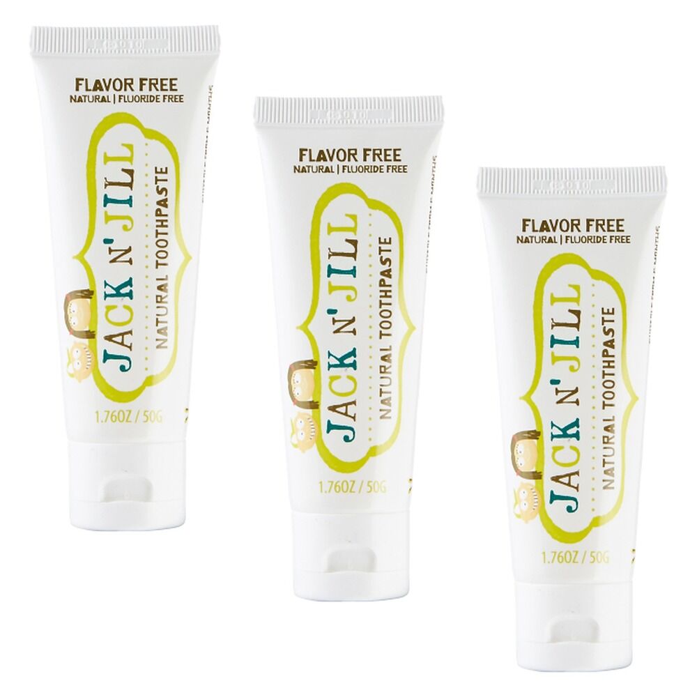 Jack N' Jill Natural Flavour & Fluoride Free Toothpaste 50g Pack of 3