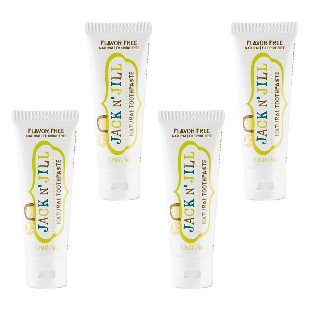 Jack N' Jill Natural Flavour & Fluoride Free Toothpaste 50g Pack of 4
