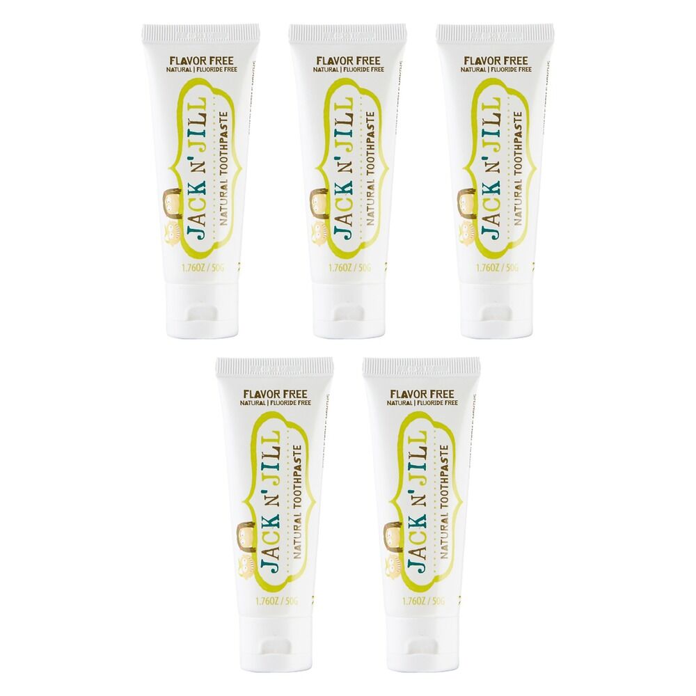 Jack N' Jill Natural Flavour & Fluoride Free Toothpaste 50g Pack of 5