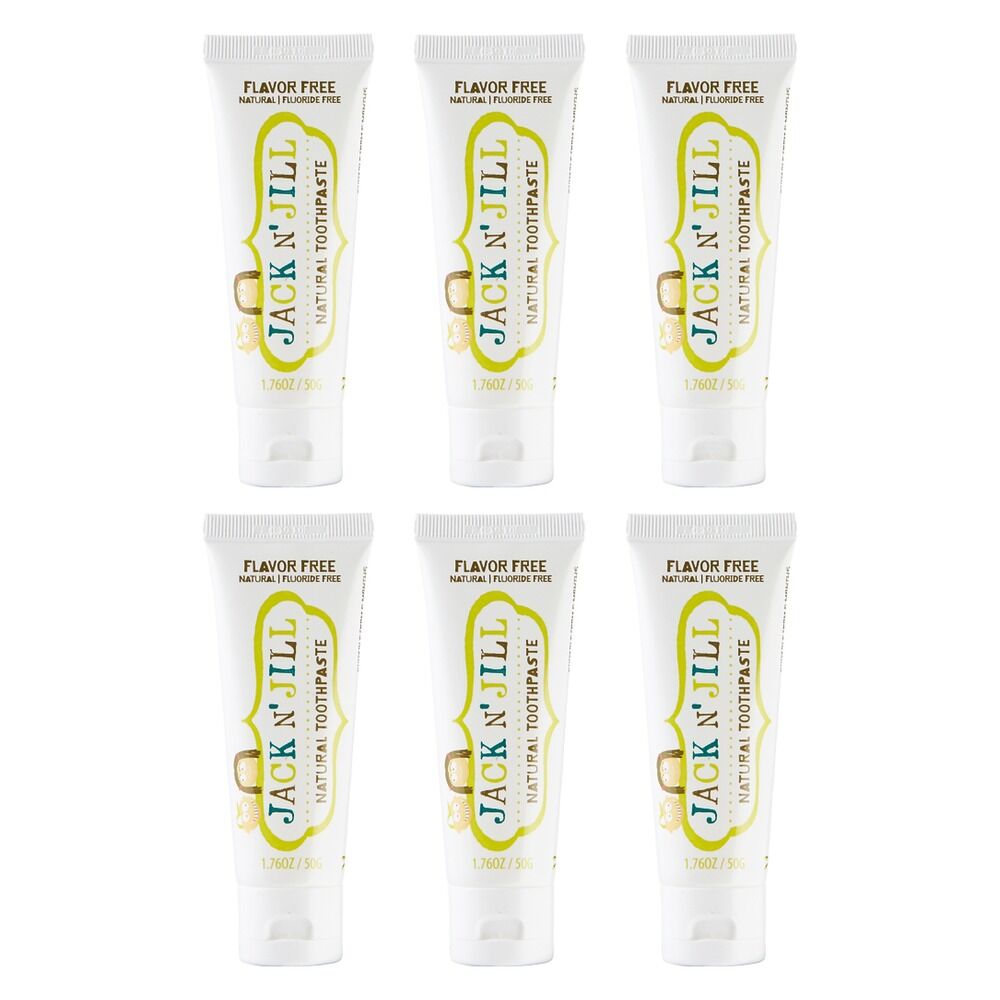 Jack N' Jill Natural Flavour & Fluoride Free Toothpaste 50g Pack of 6