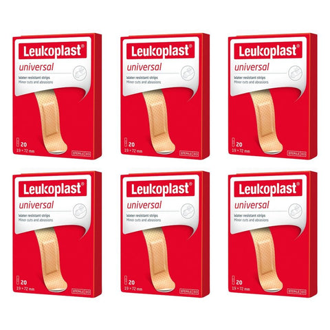 Leuko Leukoplast Universal Finger Dressings 20 Pack Bundle of 6