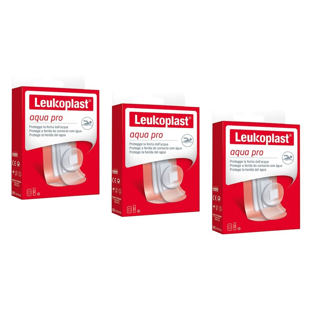 Leuko Aqua Pro Waterproof Adhesive Dressings Assorted Pack of 3