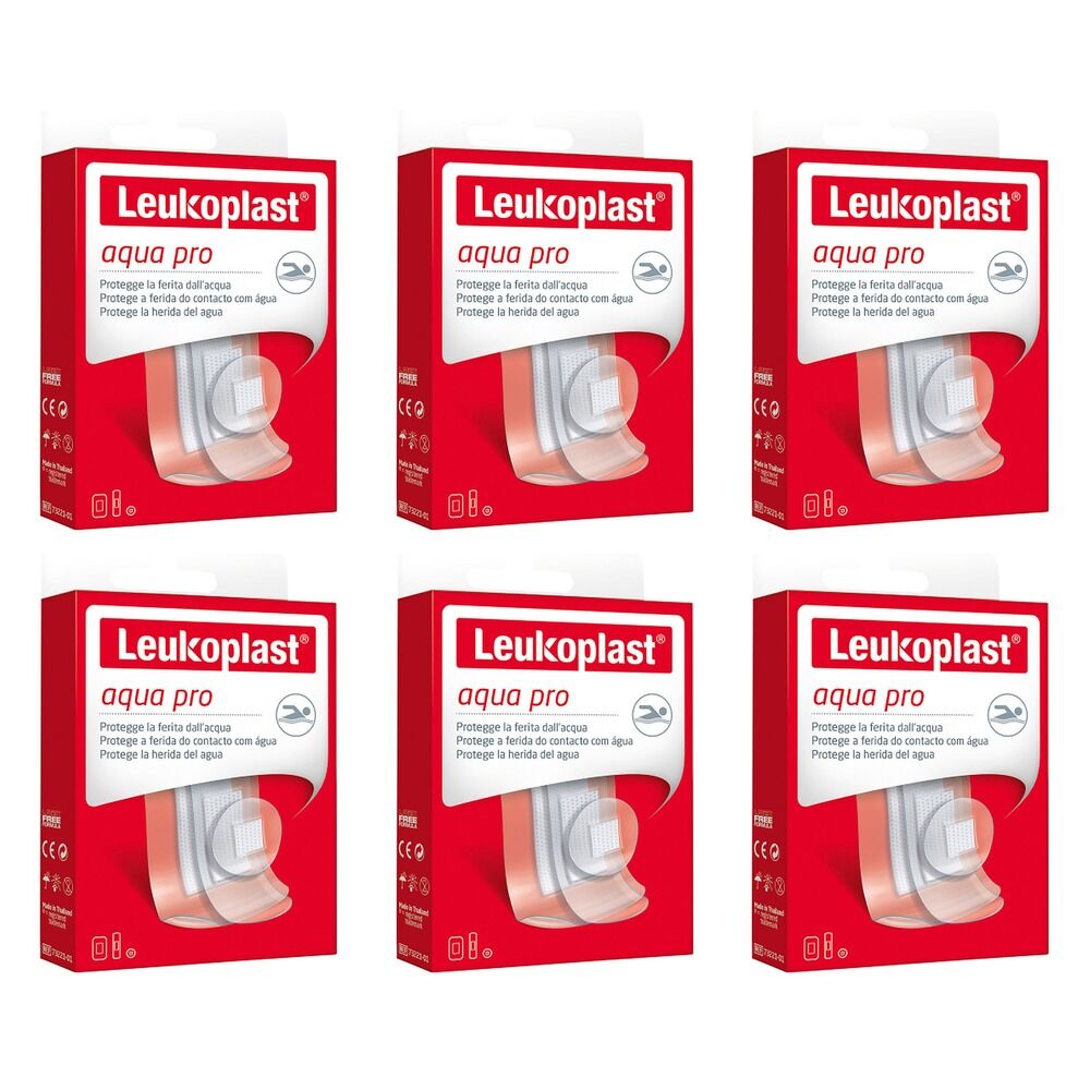 Leuko Aqua Pro Waterproof Adhesive Dressings Assorted Pack of 6