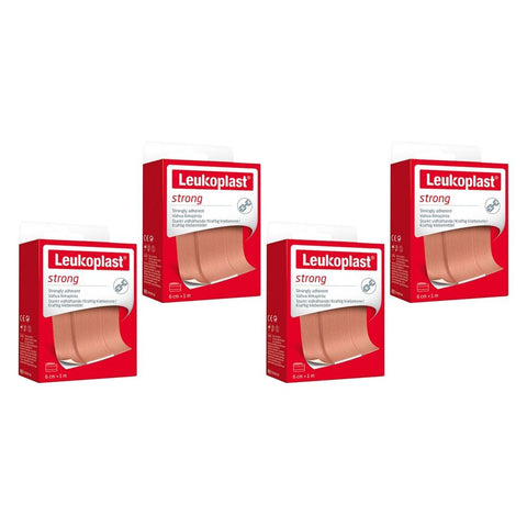 Leuko Leukoplast Strong First Aid Dressing 6cm x 1m Roll Pack of 4