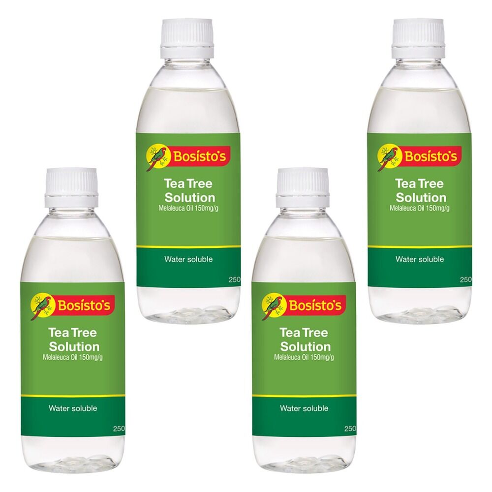 Bosisto's Tea Tree Solution 250mL x 3 Bundle of 4