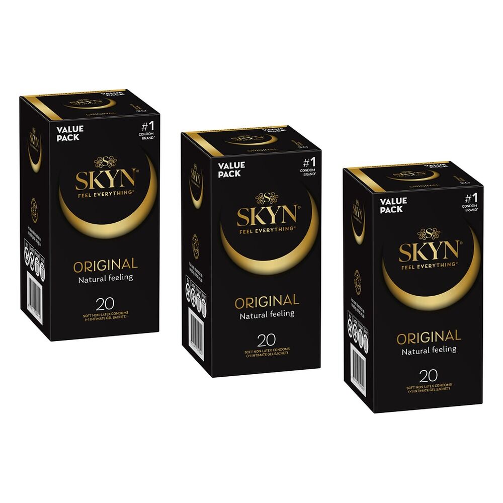 Skyn Original Condoms 20 Pack Bundle of 3